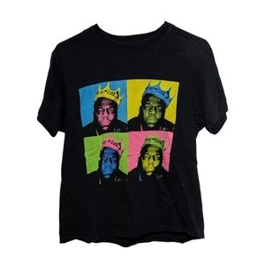 Notorious BIG Graphic Tee XL Black Neon Print Short Sleeve Biggie Smalls Medium